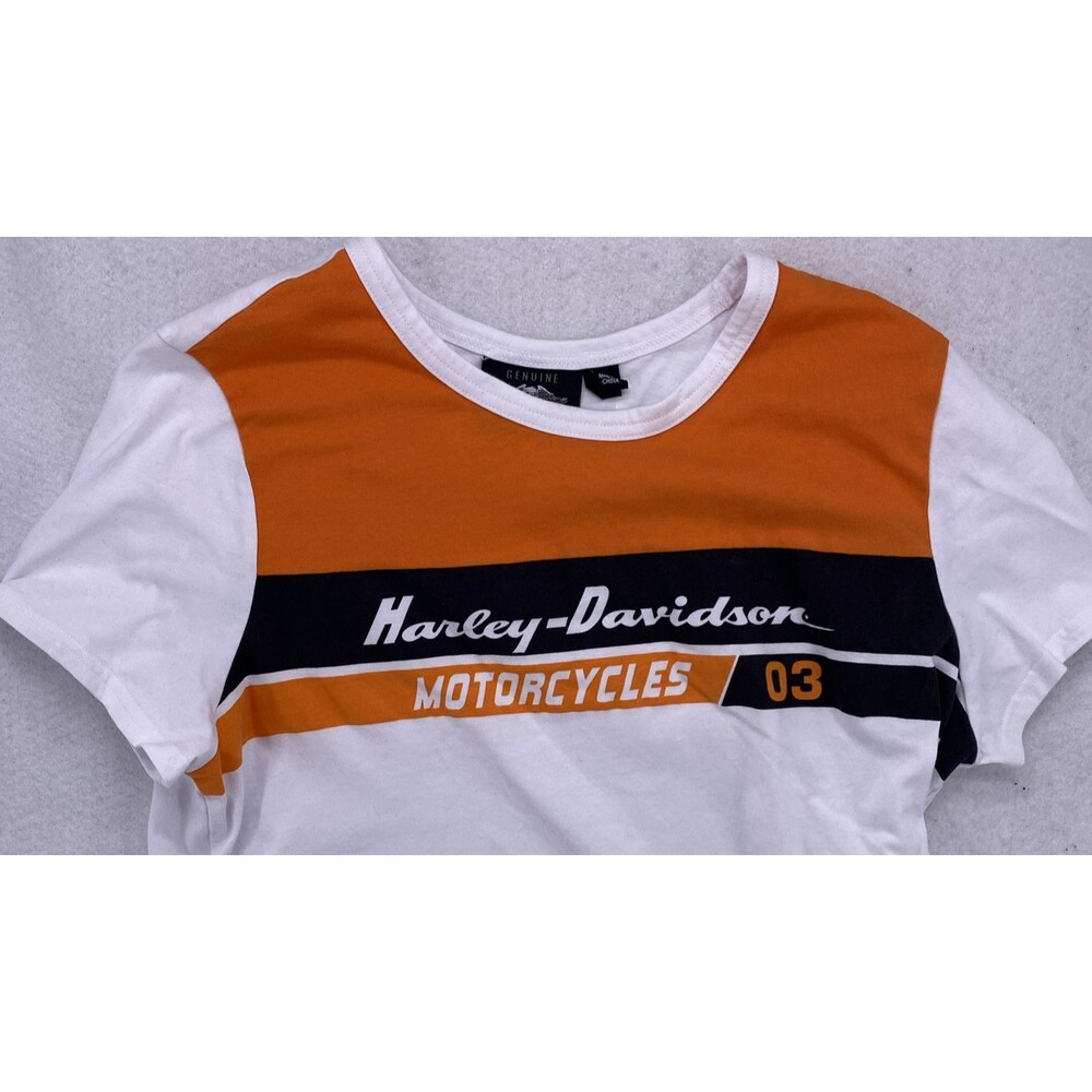 Harley Davidson Motorcycles Top Women Size XL 2003 Graphic Shirt Tee Y2K - Picture 2 of 6